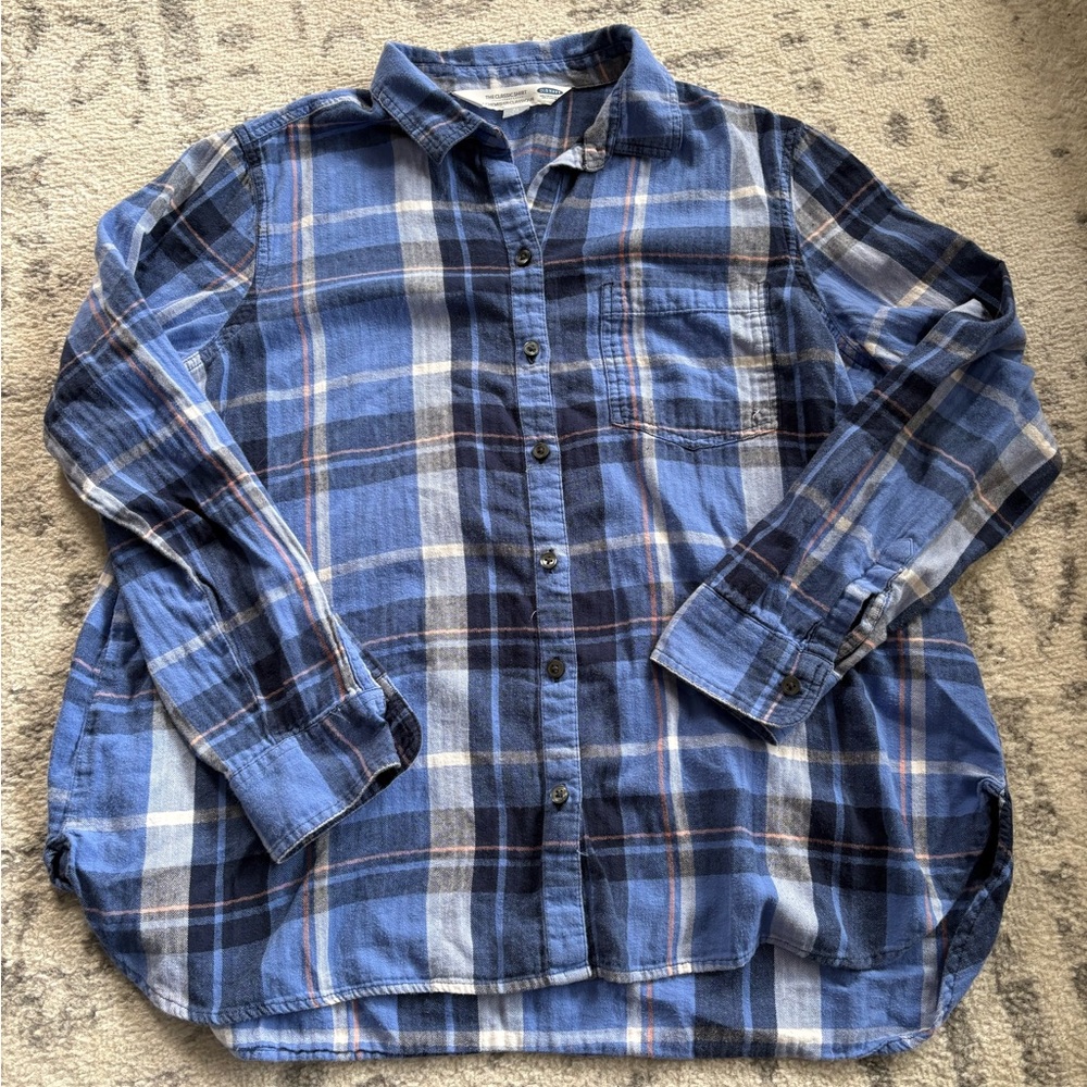 Women’s Blue Plaid Shirt